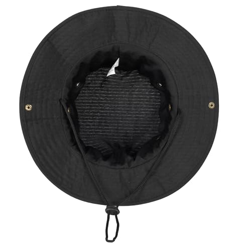 Image of Wide Brim Sun Boonie Hat with Uv Protection for Women Men Safari Military Beach Costume Oufits
