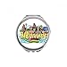 Seven Coloured Earth Mauritius Graffiti Hand Compact Mirror Round Portable Pocket Glass