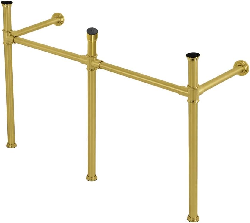 Fauceture VPBT14887 Imperial Stainless Steel Console Sink Legs, Brushed Brass