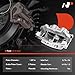 A-Premium Disc Brake Caliper Assembly with Bracket Compatible with Select Jeep Models - Commander 2006-2010, Grand Cherokee 2005-2010, Sport Utility - Front Driver and Passenger Side, 2-PC Set