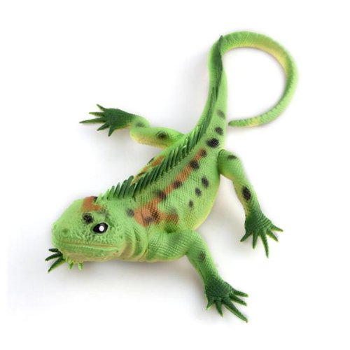 Camaleonte finto in gomma verde per halloween