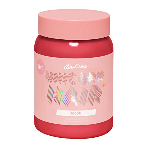 Lime Crime Unicorn Hair Tint, Shook - Victorian Rose - Ultra-Conditioning, Semi-Permanent, Damage-Free Formula - Vegan, Cruelty Free - 6.76 fl oz