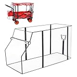 Bollerwagen Regenschutz, Regenhülle Für Transportwagen, Regenverdeck, 115 * 51 * 75 cm,【Bollerwagen Nicht Enthalten】 Verwendung Für Transportwagen, Strandwagen, Kinderwagen, Transparent
