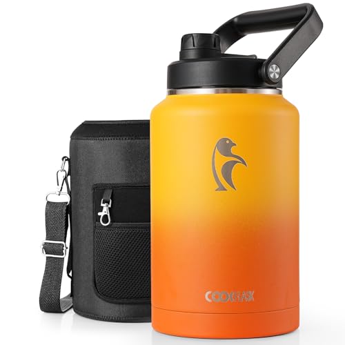 Image of Coolflask Titan Gallon Water Bottle Insulated with Large Handle Spout Lid