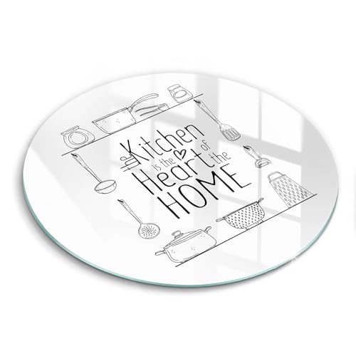 Planche à découper multifonctionnelle résistante cuisson 40cm Wallfluent avec phrase gravée - 2