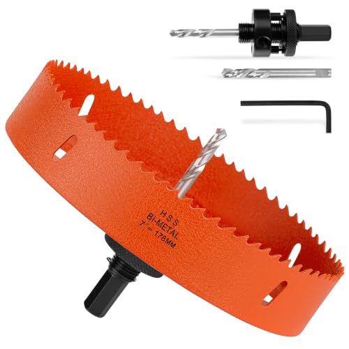 Image of 7 Inch Hole Saw Circle Drill Bit Wood Metal Drywall Plastic Pipe