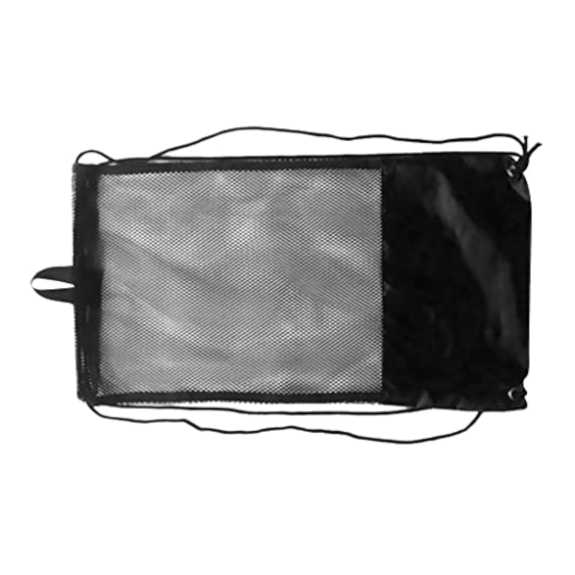 Scuba Diving Drawstring Mesh Stuff Sack with Shoulder Strap, Black