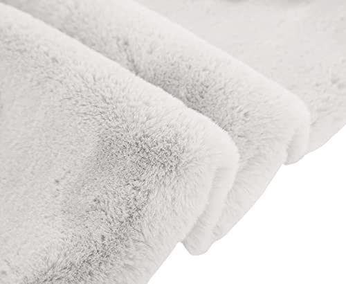 Image of Floor Rug Rabbit Fur 2000 GSM Living Room Mats Anti Skid Water Absorbent Easy Machine Washable Rectangular Rug for Bedroom|Floor| Size 5x7 Feet (150x210 Cm) White
