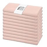🌸Premium-Leinen-Baumwollstoff: Paket mit 10 Stück Stoffservietten aus Baumwoll-Leinen-Mischgewebe, 40 × 40 cm/16 × 16 Zoll. Hergestellt aus 75 % Baumwolle und 25 % Flachs, weich und langlebig anstelle billigerer Alternativen. Rustikale Leinenstoffe Ihr Gast eine entspannte und zur Natur zurückkehrende Umgebung, kann leicht in verschiedene Stile für jede Jahreszeit und jeden wichtigen Anlass integriert werden.