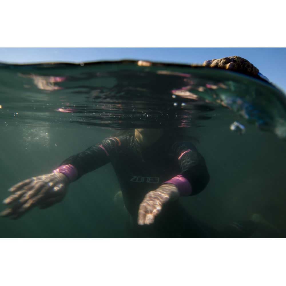 Zone3 Womens Aspect Breaststroke Back Zip Swim Wetsuit WS23WAPT101 - Black/Pink Zone3 Womens Wetsuits - SXL