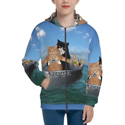 USA Flag Cross Kid Hoodies Boys Zip Up Sweatshirts Girls Pullover with Pocket3