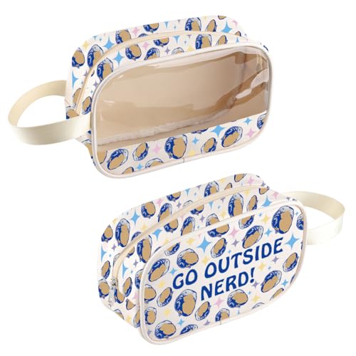 Bolsa de cosméticos transparente inspirada en programas de televisión, regalo de humor sarcástico para amantes de los programas de televisión, Bolsa Nerd