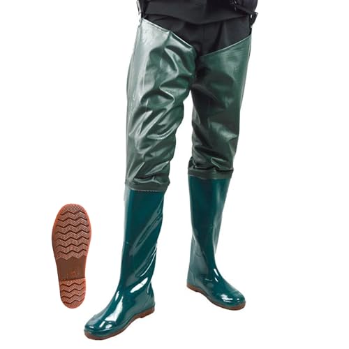 hKjPlvf Vadeadores de pesca, adepadores para homens, calças de PVC antiderrapantes e impermeáveis co