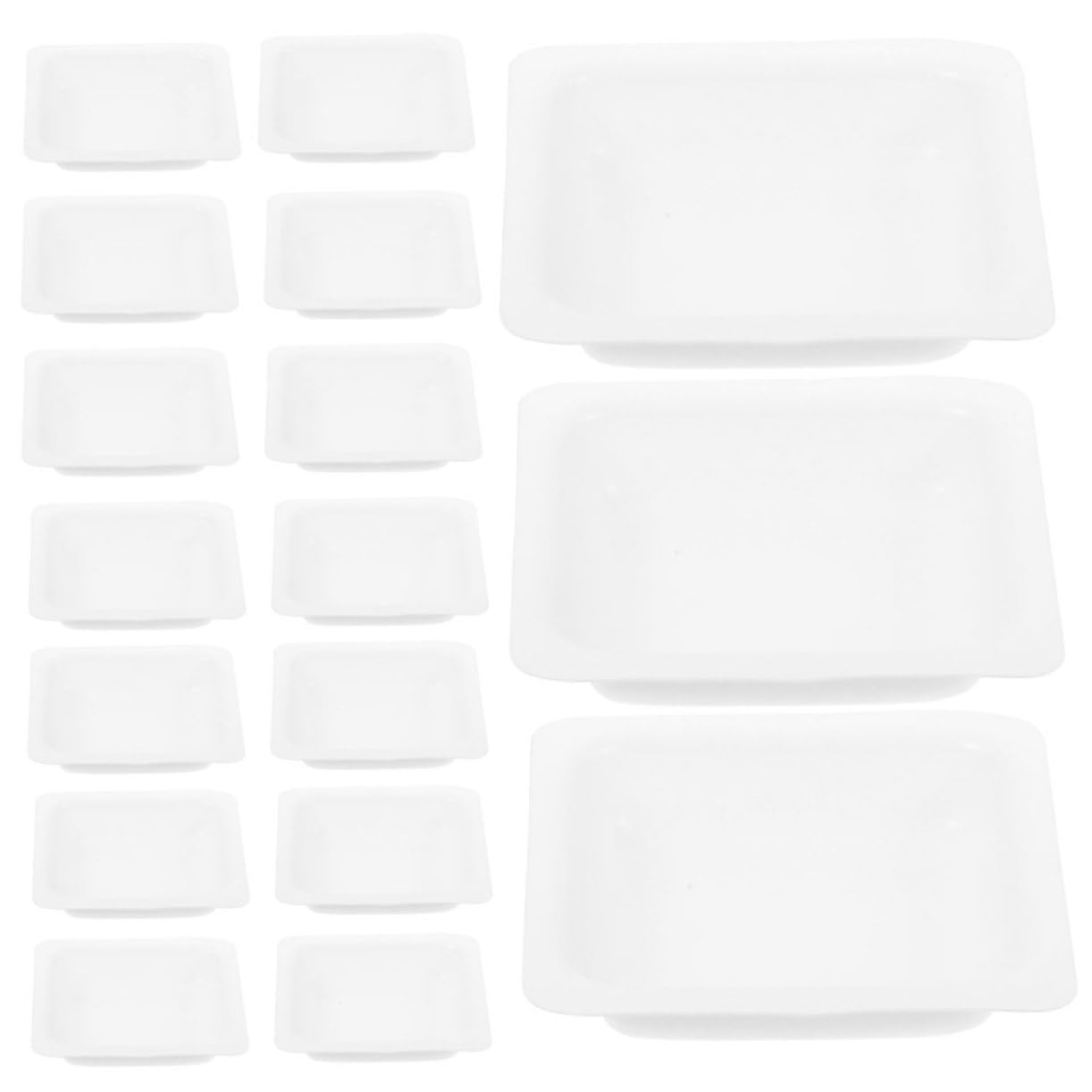 GLEAVI 100pezzi Pans Weighing Boats Contenitori Per Polveri Resistenti e Riutilizzabili Per Laboratori e Misurazioni Precise