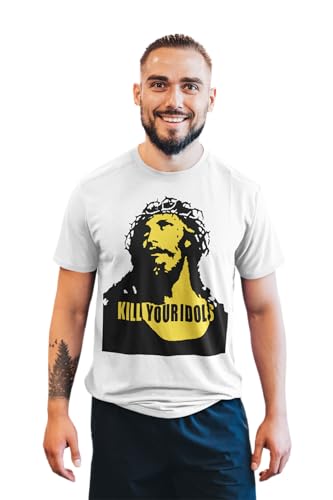 Overtone T-shirts Kill Your Idols White T-Shirt As Worn by Axl Rose of Guns N Roses