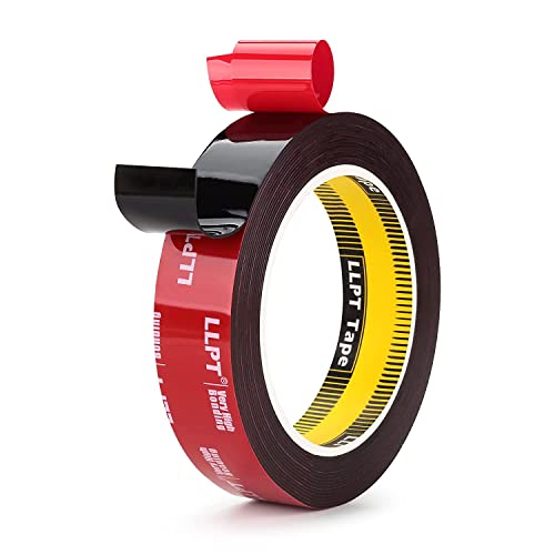 LLPT Cinta Adhesiva de Doble Cara Cinta de Montaje Resistente 25mm*5m*0.8mm Cinta de Doble Cara de Espuma Acrílica Impermeable Para la Decoración de la Oficina en el Hogar del Automóvil (G592525)