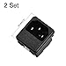 Tool parts 10A 250V AC 3 Pin IEC320 C14 Male Inlet Plug Power Socket Square TUC Outlet 2Set