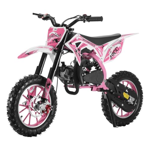 49cc Pink Dirt Bike for Kids, Gas Powered 2 Stroke...