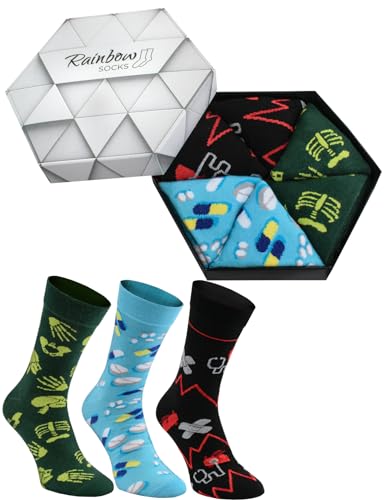 Les chaussettes drôles avec motif médical