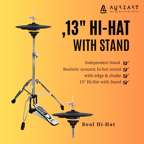 Image of Electronic Drum Set -AZ-ED460 With 9 Piece Wooden Chambers