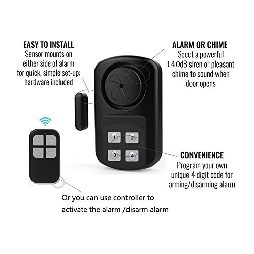 Hendun HDWMC Pool Gate Alarm Outdoor Wireless With Remote, 140Db Loud, Waterproof Door Alarm Sensor, Kids Safety thumb #2