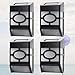 Toddmomy 4pcs Solar Wall Lights Outdoor LED Lighting Tool Waterproof Yard Light Solar Powered for Porch and Garden Black