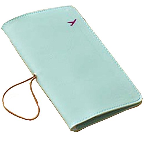 Pasaporte de Cuero Titular, Pasaporte Protector Cubierta Billetera (Verde Claro)