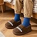 INMINPIN Kids Toddler Ball Sports Slippers Girls Boys Cozy Warm House Shoes Memory Foam Non-Slip Indoor Outdoor Slippers for Sports Fan (Toddler/Little Kid/Big Kid),Football Brown，6-7 Big Kid