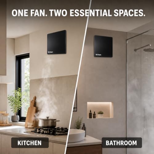 Image of 6 Inch Black Exhaust Fan for Bathroom, Kitchen & Office | 150mm Adjust Fan