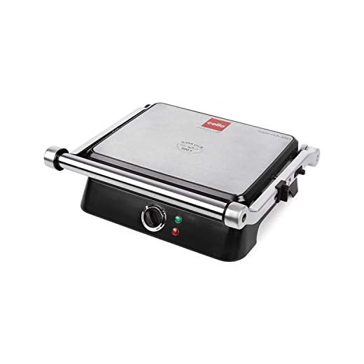 Cello Super Club 500+ 3 in 1 Sandwich Maker, 4 Slice, 1800W, Black