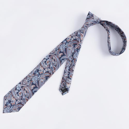 Image of Alizeal Mens 3.15'' Vintage Paisley Tie Pocket Square Set | Elegant Perfect for Banquet Wedding and Party