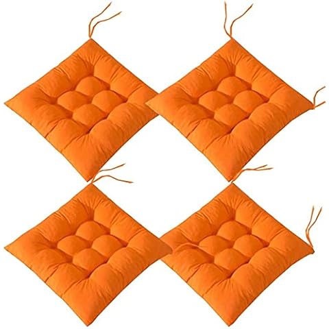 Topstylehouse 4 Almohadillas Suaves para Silla con Lazos Cover