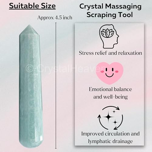 Image of Crystal Heaven Amazonite Crystal Wand - Pointed Crystal Wand For Energy Healing, Chakra Balancing, Meditation And Home Decor - Crystals And Healing Stones For Gift