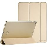 ProCase iPad 9.7"(旧型）ケース スマート 超スリム スタンド フォリオ保護ケース 半透明フロスト バックカバー 対応機種：iPad 9.7" 第6世代 2018 / 第5世代 2017 - ゴールド
