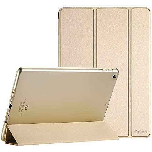 ProCase iPad 9.7"(���^�j�P�[�X �X�}�[�g ���X���� �X�^���h �t�H���I�ی�P�[�X �������t���X�g �o�b�N�J�o�[ �Ή��@��FiPad 9.7" ��6���� 2018 / ��5���� 2017 - �S�[���h