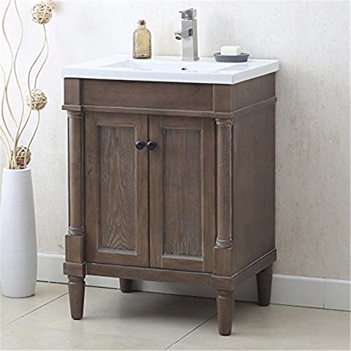 Legion Furniture WLF7021-24 24" Weathered Sink Vanity without Faucet, Grey