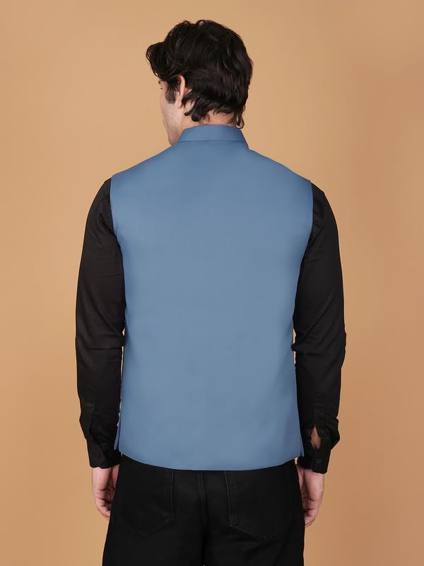 Image of DEIFIC Bandi Modi Koti, Nehru Jacket for Men, Cotton Waistcoat for All Occasion: Diwali, Wedding, Ethnic, Office Party, Formal & casual Look