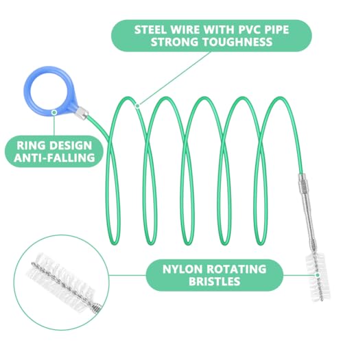 Adiwo Rohrreinigungsbürste Auto, Schiebedach Reinigungsbürste,300 cm Auto Schiebedach Reinigungsbürste, Autowaschausrüstung, Bürsten Reinigung Pflege