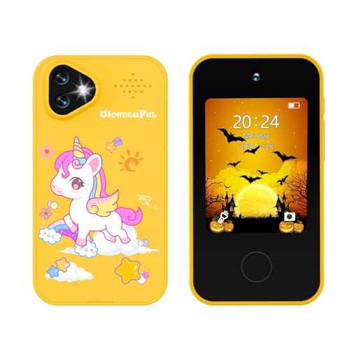 Appareil Photo Enfants Tactile Double Caméra HD Téléphone Jouet Educatif Jaune