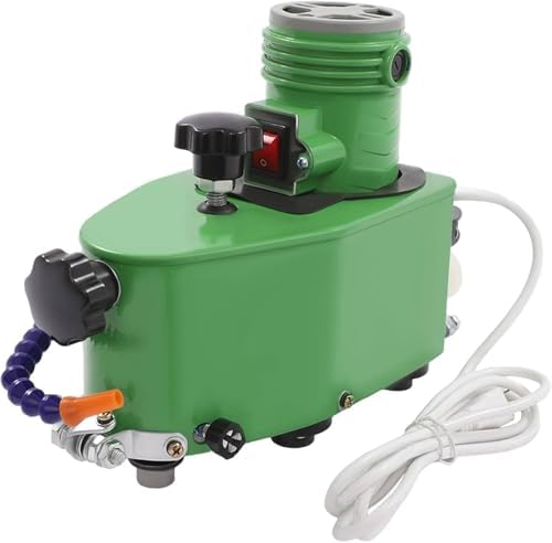 Electric Portable Glass Edger with 8 Diamond Wheels & 2 Polishing Wheels - 8000 RPM Bevel Edge Trimmer for Straight & Round Edges, Ideal for Glass Crafting & DIY Projects