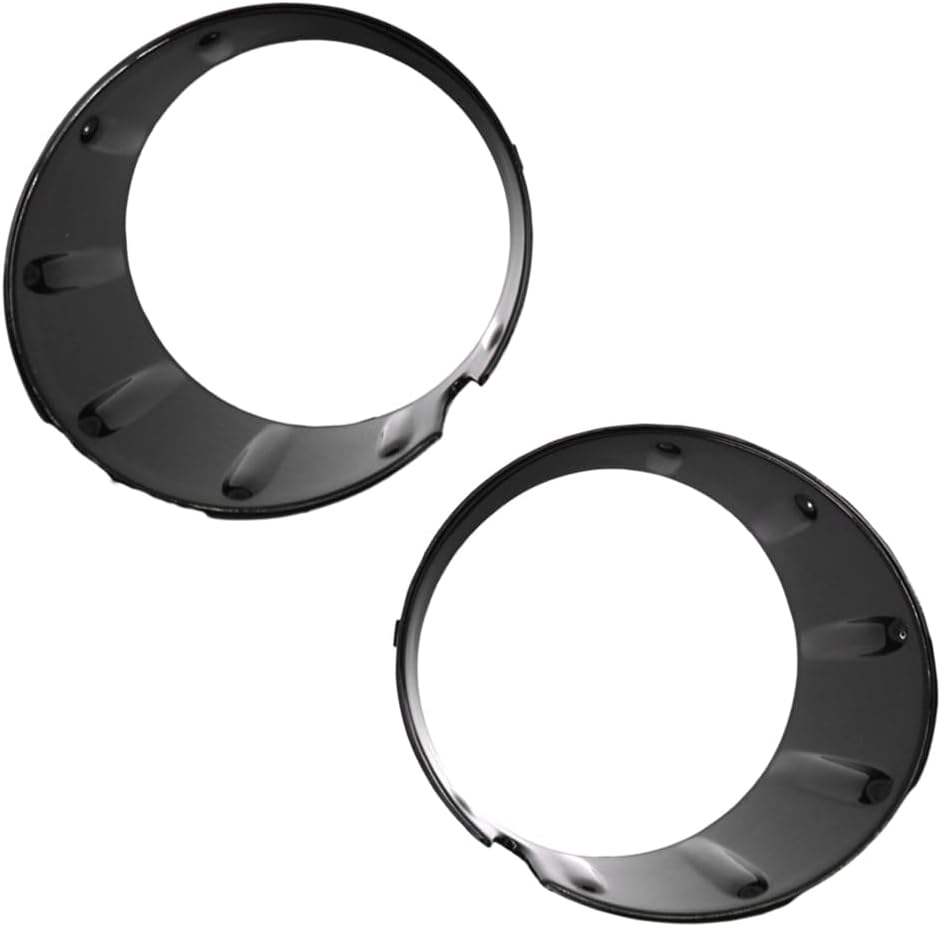 Front Bumper Fog Light Lamp Bezel Trim Ring Cover 51117248791 51117248791 Gloss Black, 2003-2013 Compatible with Mini Cooper R56, LH RH Right Left Driver Passenger Pair