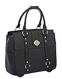 JKM & Company Executive Black Computer iPad, Laptop Tablet Rolling Tote Bag Briefcase Carryall Bag