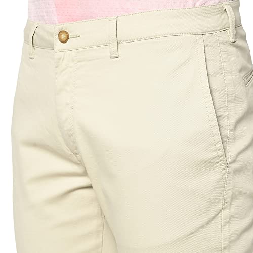 Image of Blackberrys Men Beige Solid Trousers