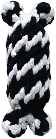 Fancy Feline Small Super Braided Rope Man with Squeaker Dog Toy44; 6.5 in.