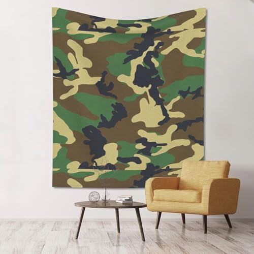 Tapisserie de chambre militaire verte en tissu léger et doux SHuWeiD