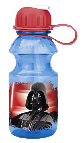 Zak! Designs Tritan Water Bottle with Flip-up Spout with Classic Star Wars Graphics, Break-resistant and BPA-free plastic, 14 oz.