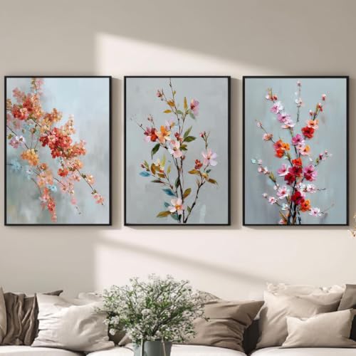 Impression sur toile art affiche fleurs salon décoration murale sans cadre
