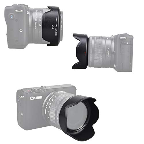 Image of JJC LH-EW53 Bayonet Lens Hood for Canon EF-M 15-45mm f /3.5-6.3 is STM Lens, Replaces Canon EW-53