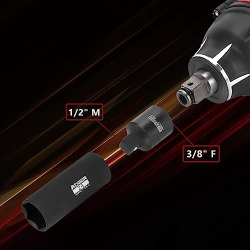 AOBEN 8 Piece Impact Socket Adapter and Reducer Set, 1/4, 3/8, 1/2\" SAE Socket Adapter, Impact Driver & Wrench Conversion Kit Socket Reducer Set, Cr-V Steel - Thumbnail 6