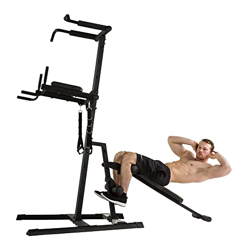 Tunturi Power Tower PT80, Pull up Station, Dip Station, Kraftstation, Bauchbrett, Suspensions – Bild 5